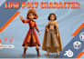 model 3d low poly character, rigging for game asset, animation, and others